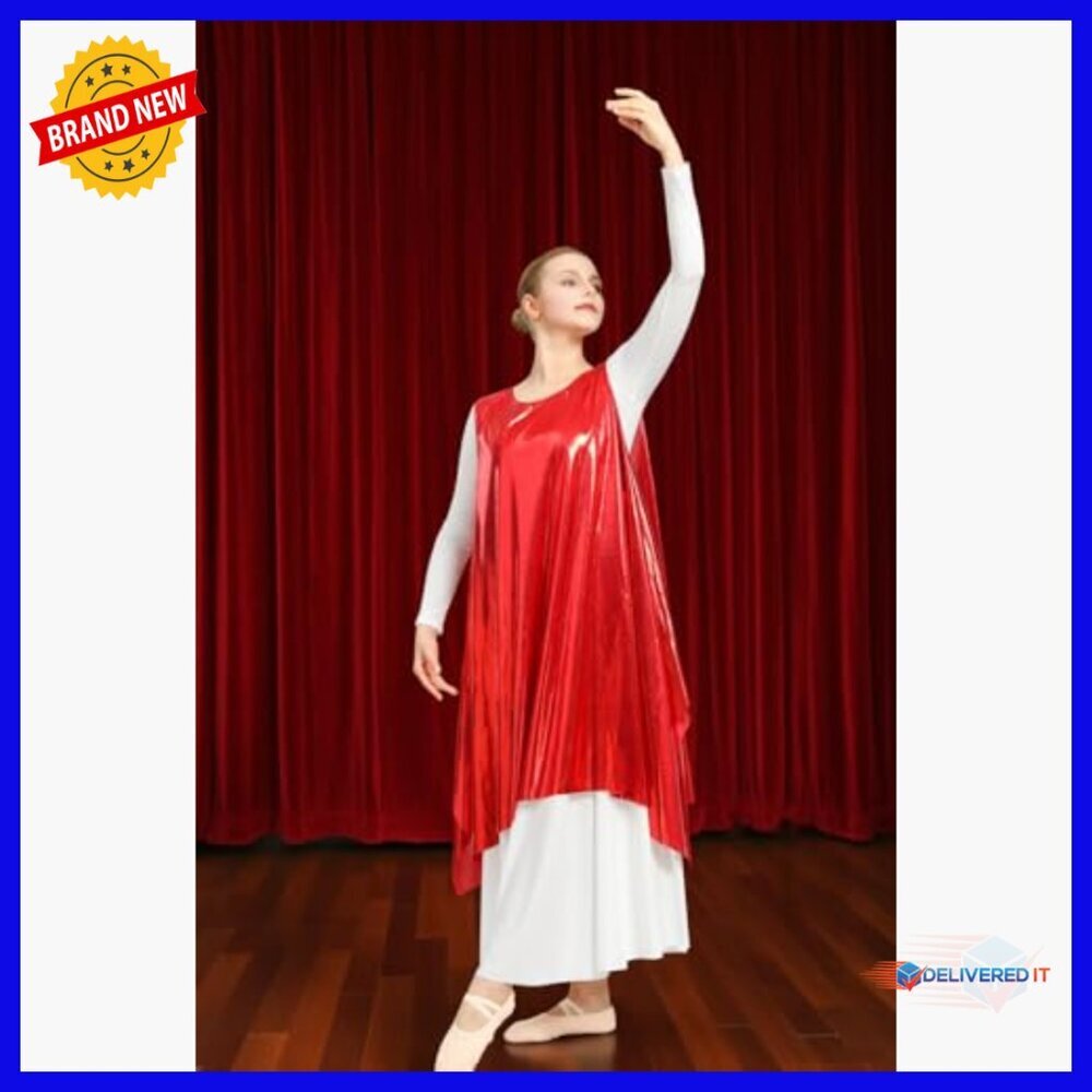 Long Sleeve A-Line Dress Set for Worship Performance Activewear - Picture 5 of 6